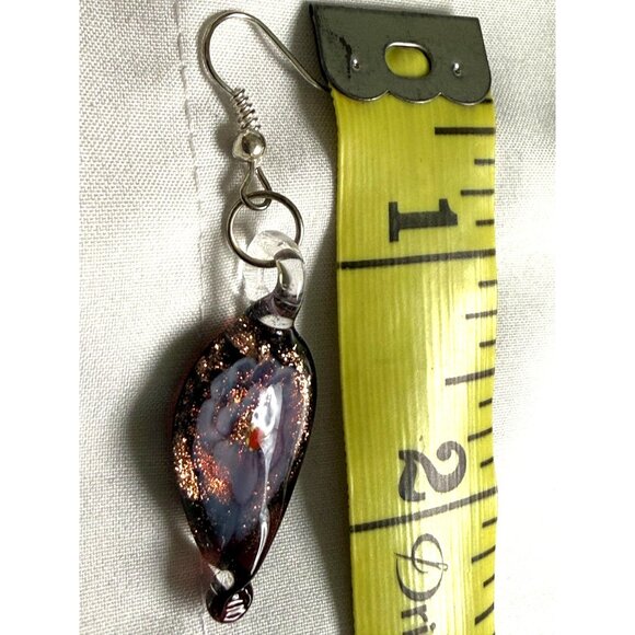 Murano Style Glass Flower Necklace & Earrings Set – Pink Ribbon Cord – Fashion J - Picture 14 of 16